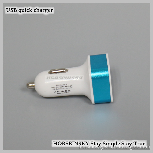 Portable Car Charger 5V Intelligent Mobile Phone Car Charger for iphone7